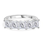 D'Joy Moissanite Ring in Platinum Overlay Sterling Silver 1.79 Ct.