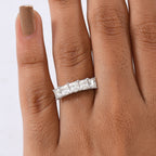 D'Joy Moissanite Ring in Platinum Overlay Sterling Silver 1.79 Ct.