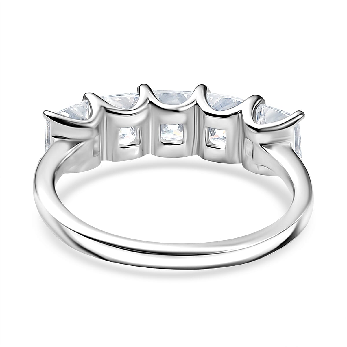 D'Joy Moissanite Ring in Platinum Overlay Sterling Silver 1.79 Ct. 8250635 5