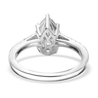 D'Joy Moissanite Ring in Rhodium Overlay Sterling Silver 1.88 Ct.