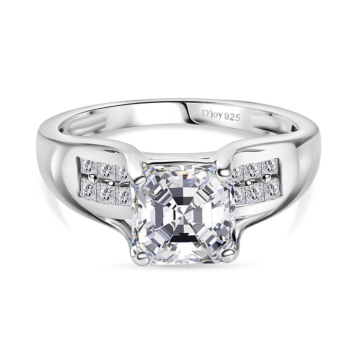 2.1 Ct. Moissanite Solitaire Ring in Rhodium Sterling Silver 8265151 0