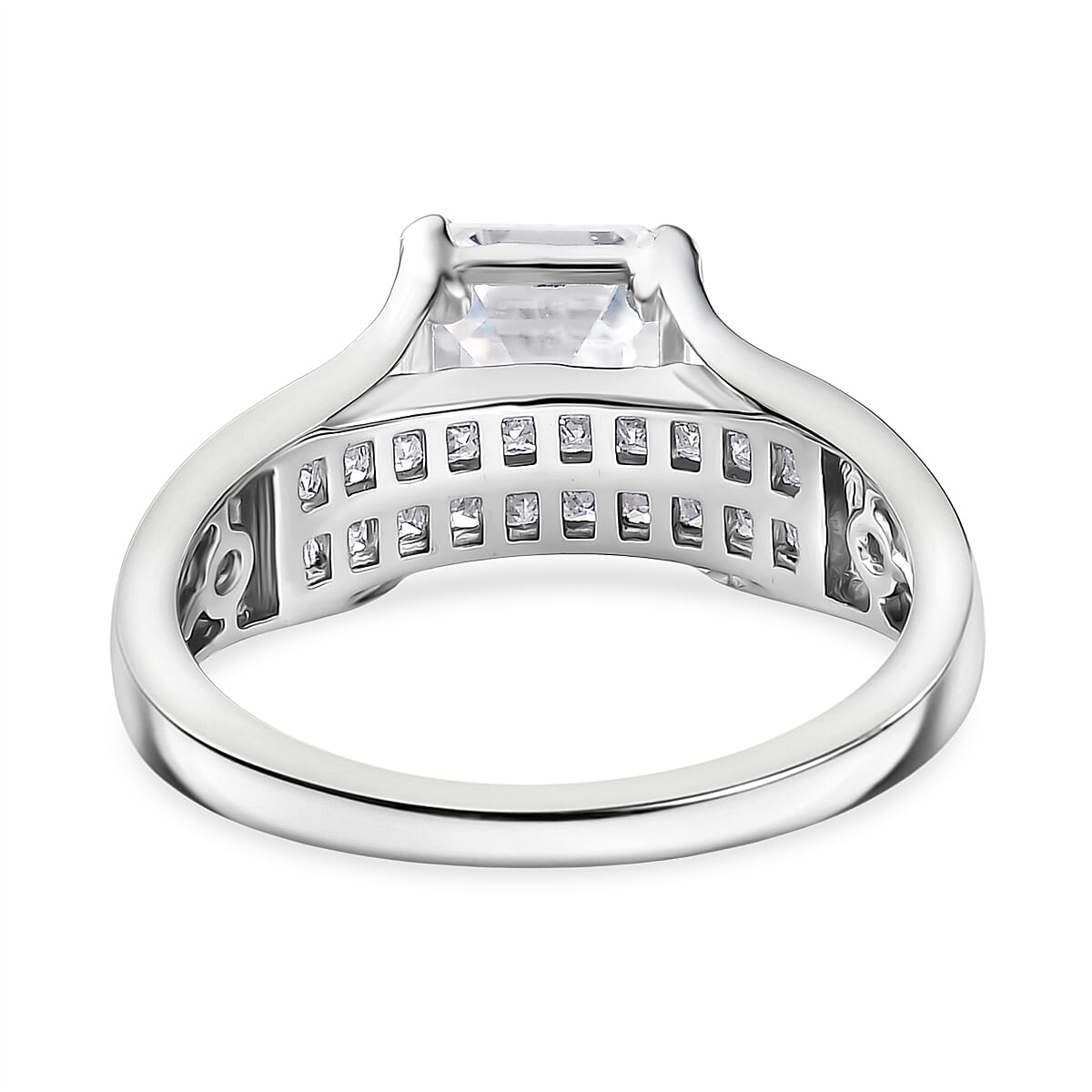 2.1 Ct. Moissanite Solitaire Ring in Rhodium Sterling Silver 8265151 5