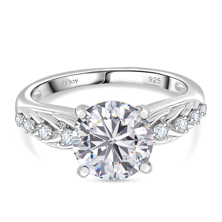 3.9 Ct. Moissanite Solitaire Ring in Rhodium Sterling Silver 8280108 1