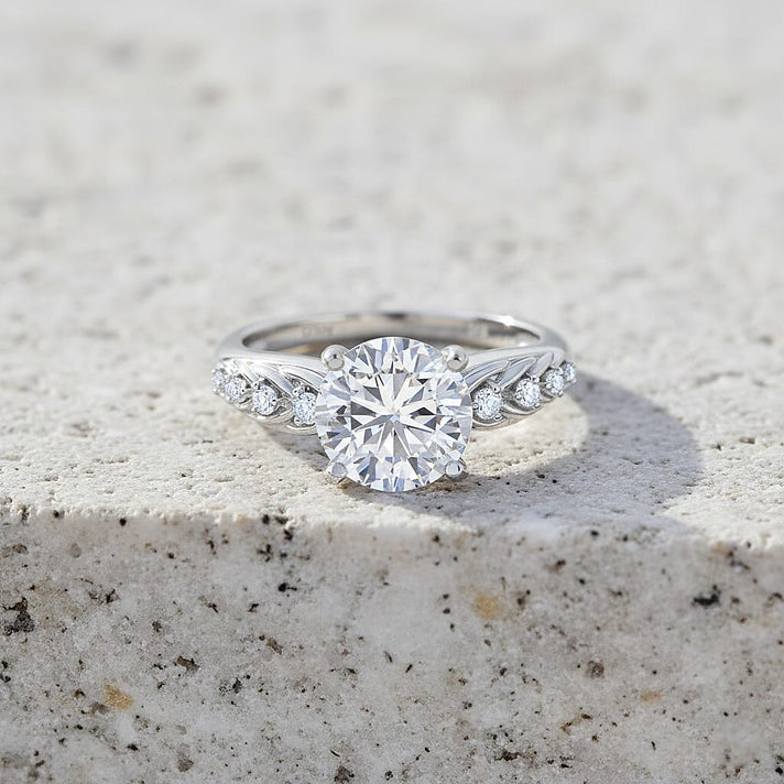 3.9 Ct. Moissanite Solitaire Ring in Rhodium Sterling Silver 8280108 2