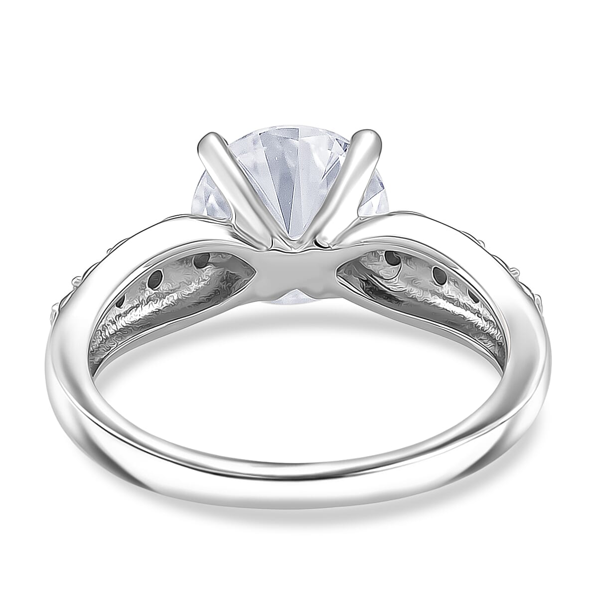 3.9 Ct. Moissanite Solitaire Ring in Rhodium Sterling Silver 8280108 5