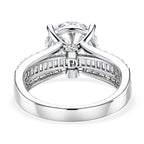 D'Joy - Moissanite Solitaire Ring in Rhodium Overlay Sterling Silver  6.22 Ct.