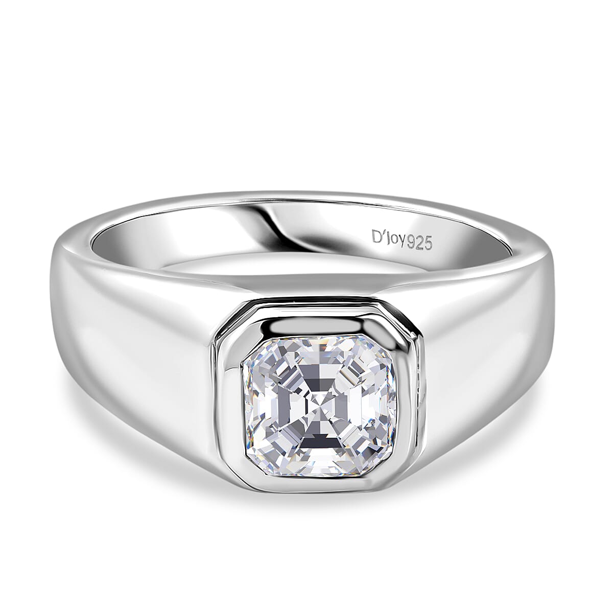 D'joy 1.7 Ct. Moissanite Solitaire Ring in Rhodium Sterling Silver 8286274 0