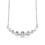 D'Joy - Moissanite Necklace (Size - 20) with Lobster Clasp in Platinum Overlay Sterling Silver