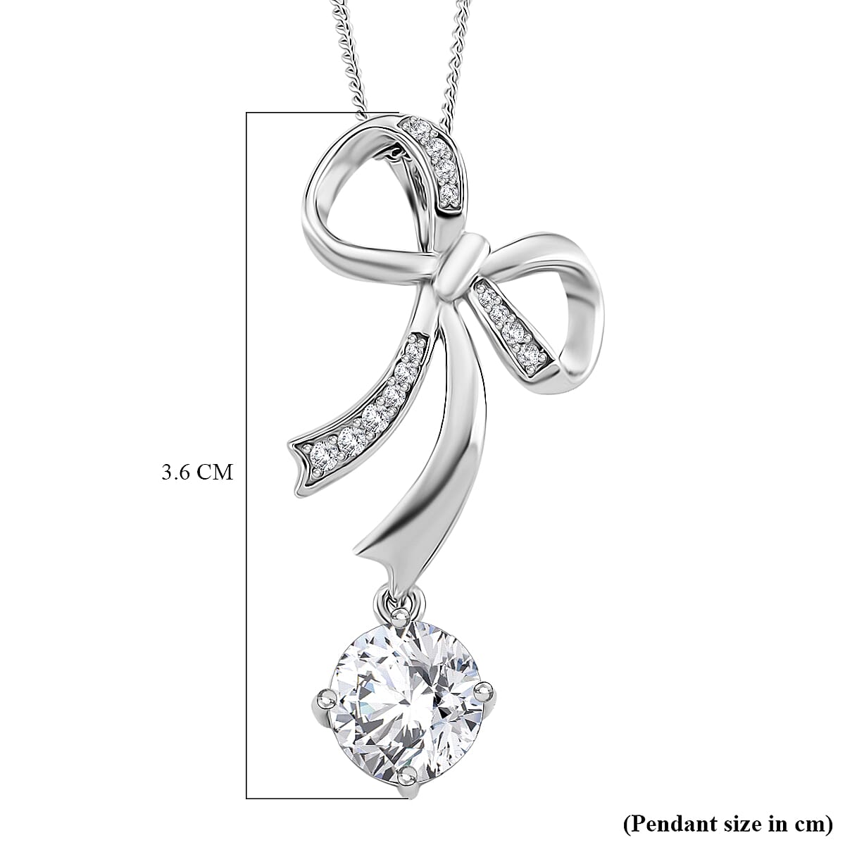 1.9 Ct. Moissanite Solitaire set(cp) in Rhodium Sterling Silver 4425549 6
