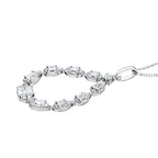 D'Joy - Moissanite Pendant with Chain (Size 20) in Rhodium Overlay Sterling Silver 1.16 Ct.