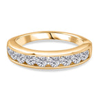 D'Joy Moissanite Ring in 18K YG PlatingSterling Silver  0.900  Ct.