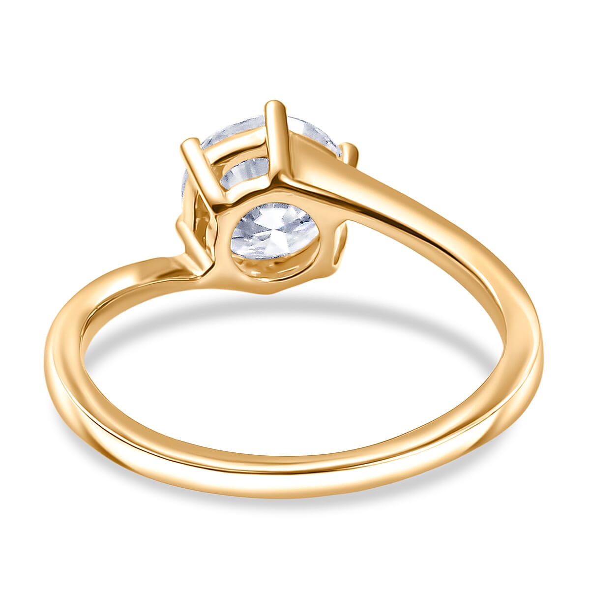 1.2 Ct. Moissanite Solitaire Ring in 18K Yellow Gold Sterling Silver 8351482 5