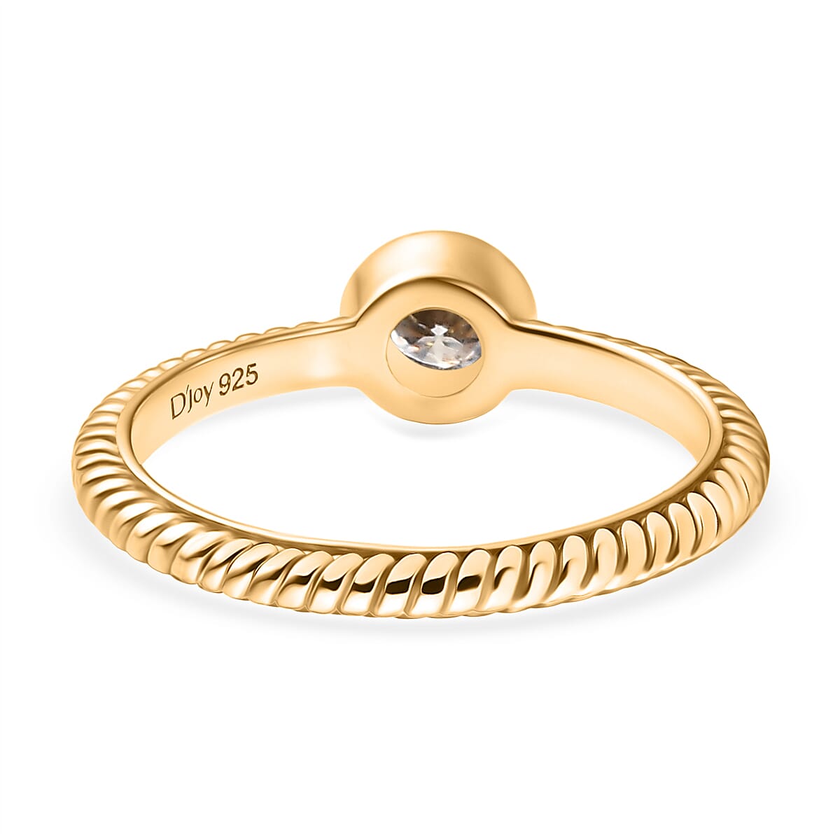 D'Joy Moissanite Brilliant-Cut Solitaire Ring in Yellow Gold Plated Sterling Silver 8238459 5