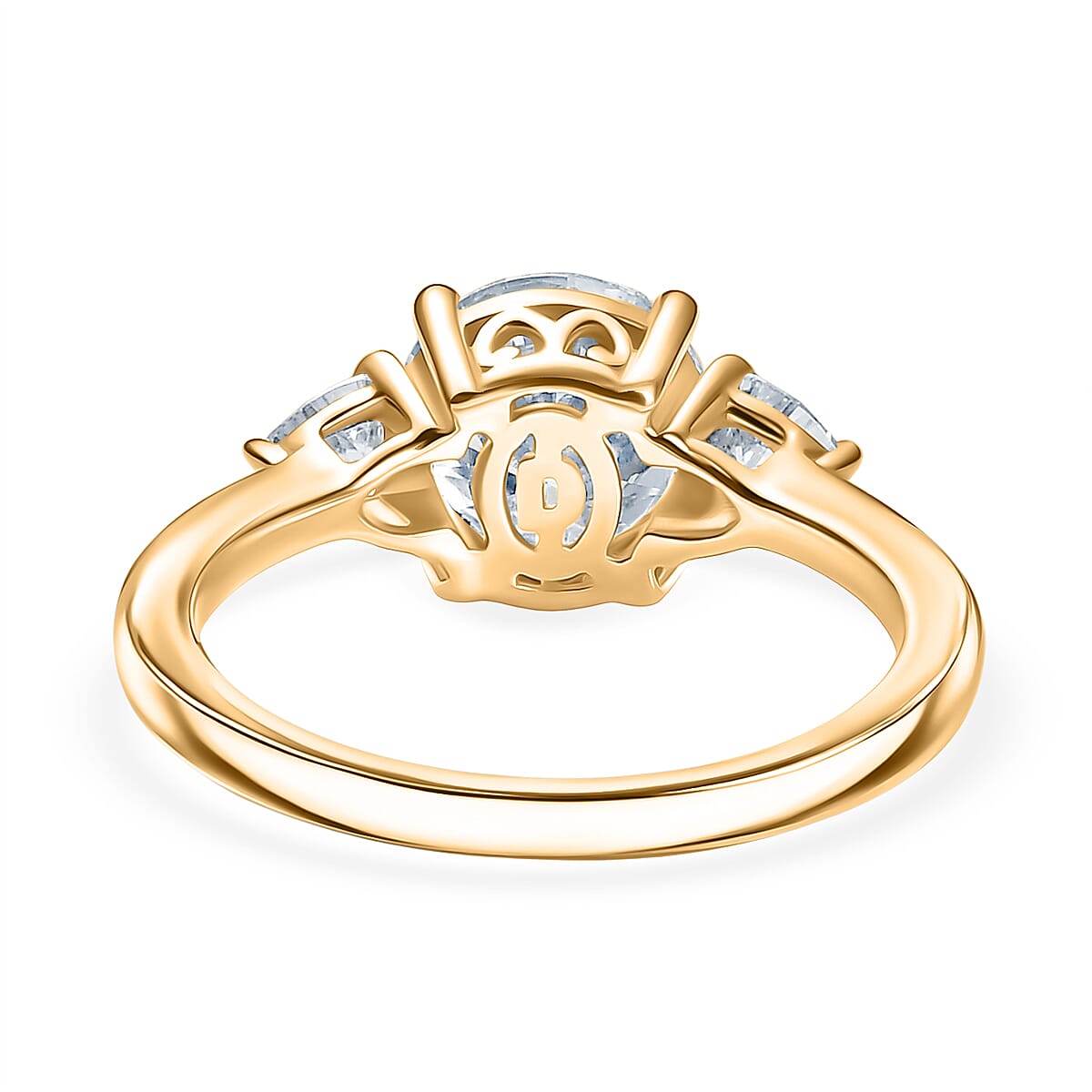 2.2 Ct. Moissanite Solitaire Ring in 18K Yellow Gold Over Sterling Silver 8251915 5