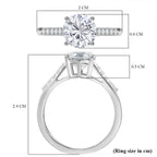Royal Bali Collection - D'Joy Moissanite Solitaire Ring in Platinum Overlay Sterling Silver 1.60 Ct.