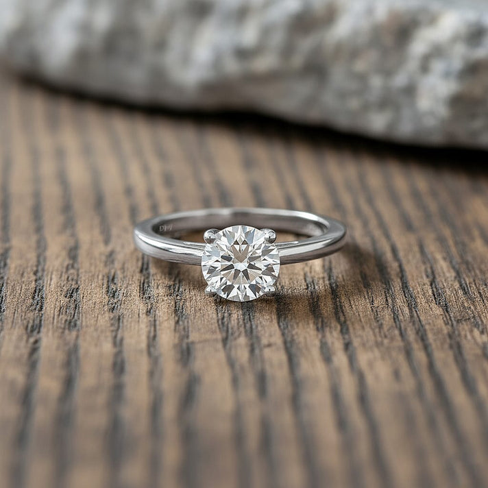 1.5 Ct. Moissanite Solitaire Ring in Rhodium Sterling Silver 8274231 2