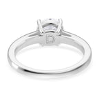 D'Joy GRA Certified Moissanite (VVS-D) Solitaire Ring in Rhodium Overlay Sterling Silver 1.50 Ct.