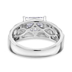 D'Joy - Moissanite Solitaire Ring in Rhodium Overlay Sterling Silver 2.70 Ct.