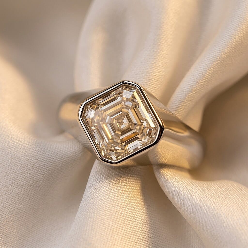D'Joy - Moissanite Solitaire Ring in Rhodium Overlay Sterling Silver 2.80 Ct.