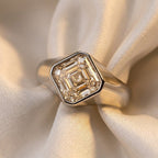 D'Joy - Moissanite Solitaire Ring in Rhodium Overlay Sterling Silver 2.80 Ct.