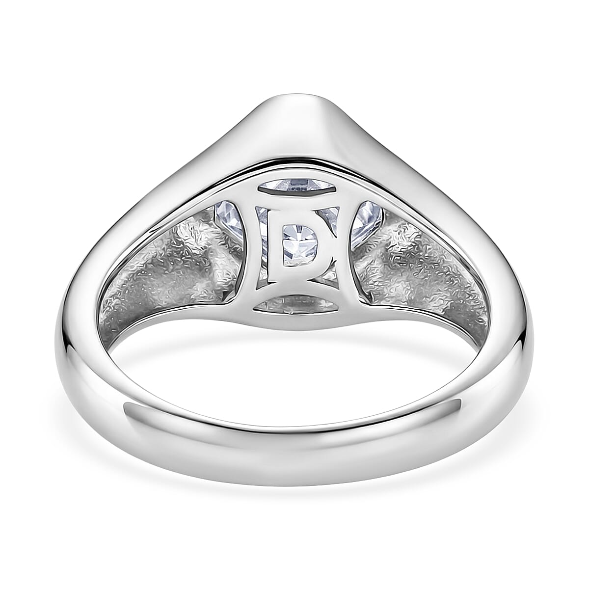 D'Joy - Moissanite Solitaire Ring in Rhodium Overlay Sterling Silver 2.80 Ct. 8556214 5