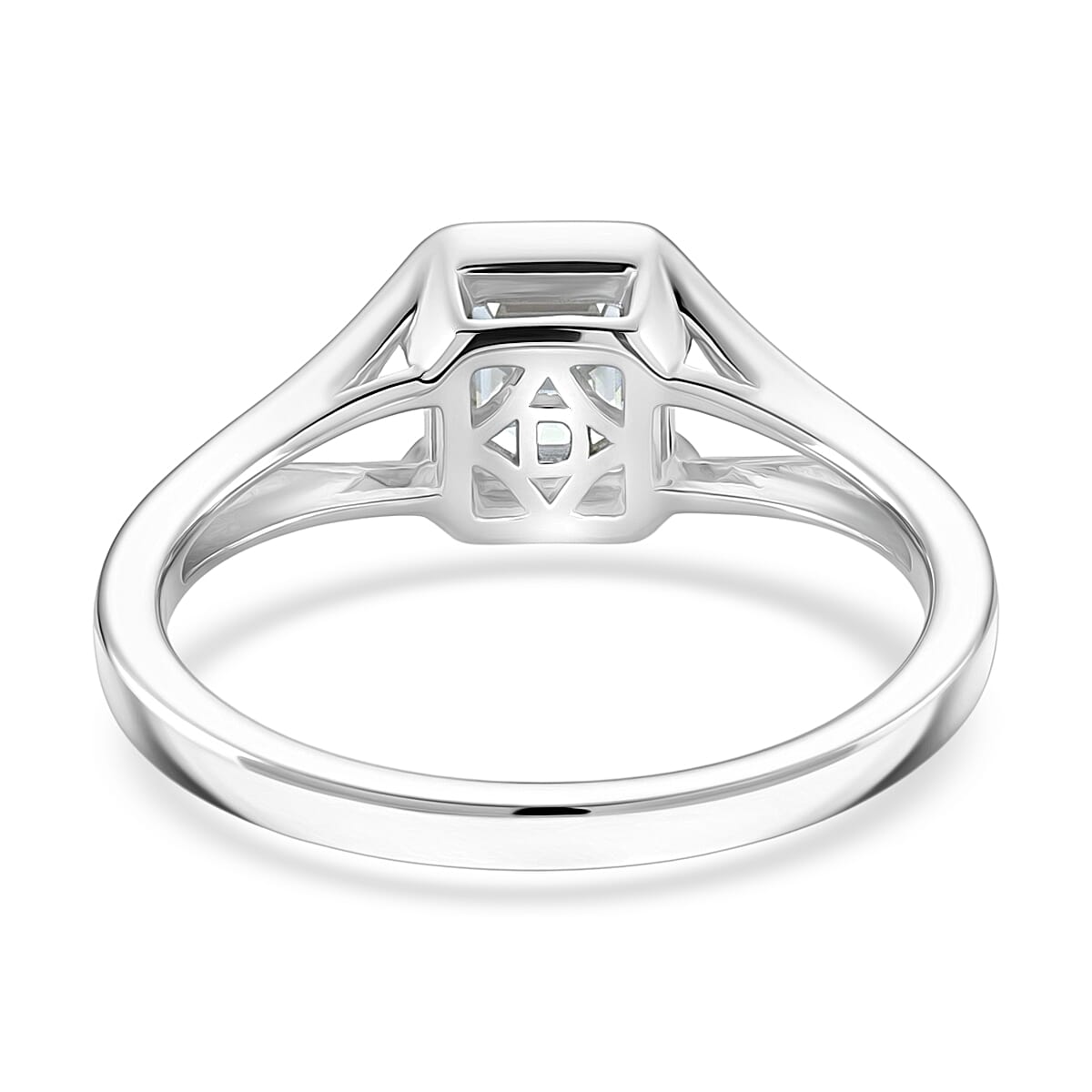 D'Joy - GRA Certified Moissanite D-VVS1 Solitaire Ring in Rhodium Overlay Sterling Silver 1.00 Ct. 8519644 5
