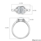D'Joy GRA Certified Moissanite D-VVS1 Solitaire Ring in Rhodium Overlay Sterling Silver 1.00 Ct.