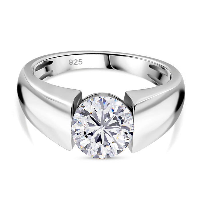 1.8 Ct. Moissanite Solitaire Ring in Rhodium Sterling Silver 8280089 1