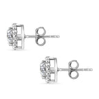 D'Joy Moissanite Solitaire Stud Push Post Earring in Platinum Overlay Sterling Silver 1.53 Ct.