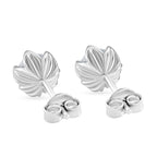 D'Joy Moissanite Solitaire Stud Push Post Earring in Rhodium Overlay Sterling Silver 1.54 Ct.