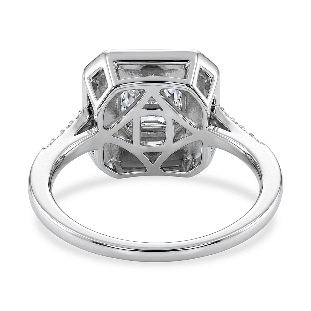 D'Joy Moissanite and Boots Black Jade Solitaire Ring in Rhodium Overlay Sterling Silver 3.45 Ct. 8351050 5