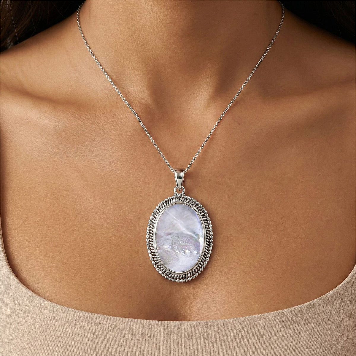D'Joy Mother Of Pearl Pendant in Sterling Silver 9.28 Ct. 8261426 3