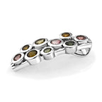 D'Joy - Multi-Tourmaline Pendant in Rhodium Overlay Sterling Silver  1.75 Ct.