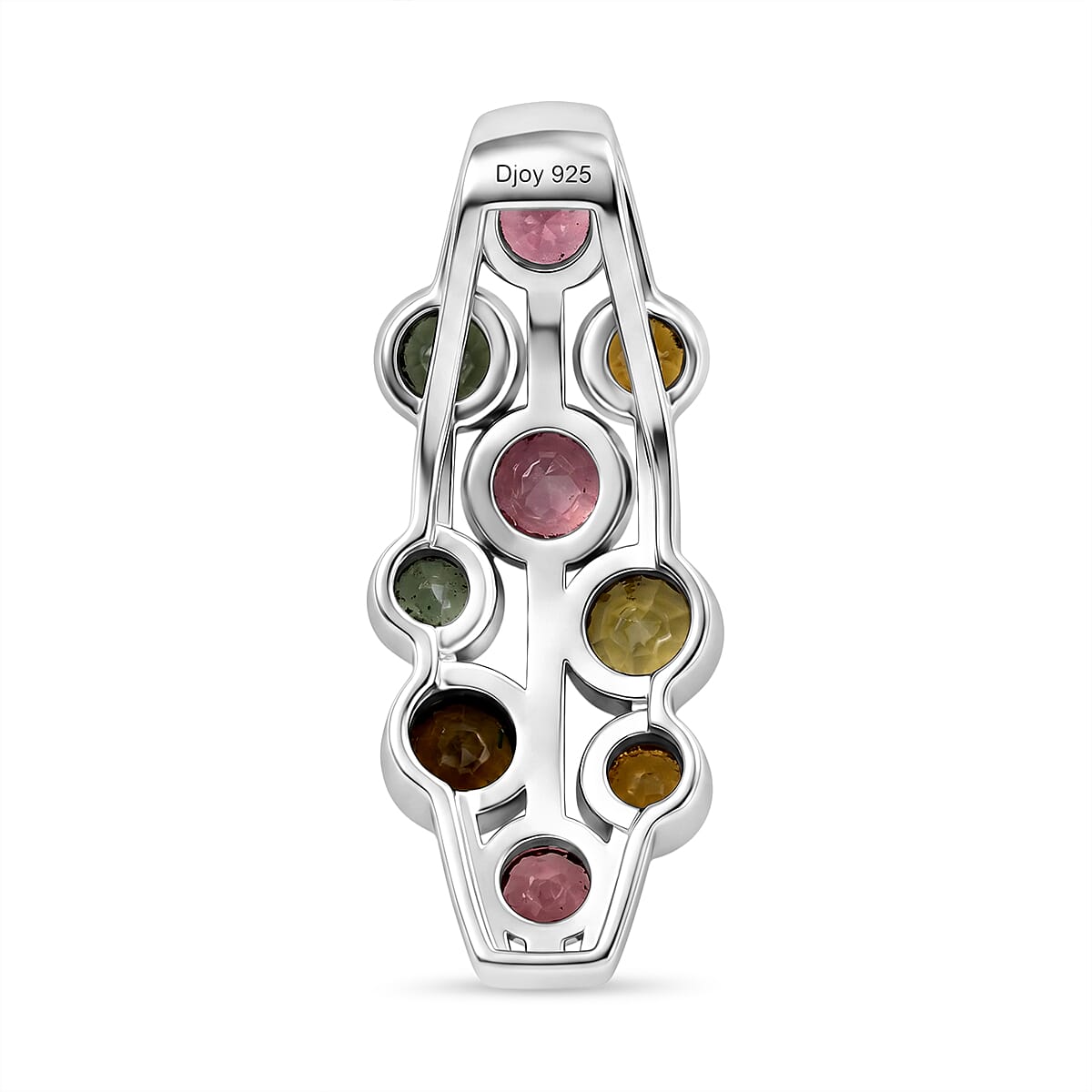 D'Joy - Multi-Tourmaline Pendant in Rhodium Overlay Sterling Silver  1.75 Ct. 8547652 5
