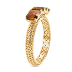 D'Joy - Multi-Tourmaline 5 Stone Ring in Yellow Gold Plated Sterling Silver 1.13 Ct.