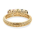D'Joy - Multi-Tourmaline 5 Stone Ring in Yellow Gold Plated Sterling Silver 1.13 Ct.