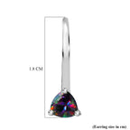 D'Joy Mystic Topaz Solitaire Lever Back Earring in Platinum Overlay Sterling Silver 1.08 Ct.