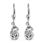 D'Joy Mystic Topaz & White Zircon Solitaire Stud Earring with Lever Back in Rhodium Overlay Sterling Silver 2.26 Ct.
