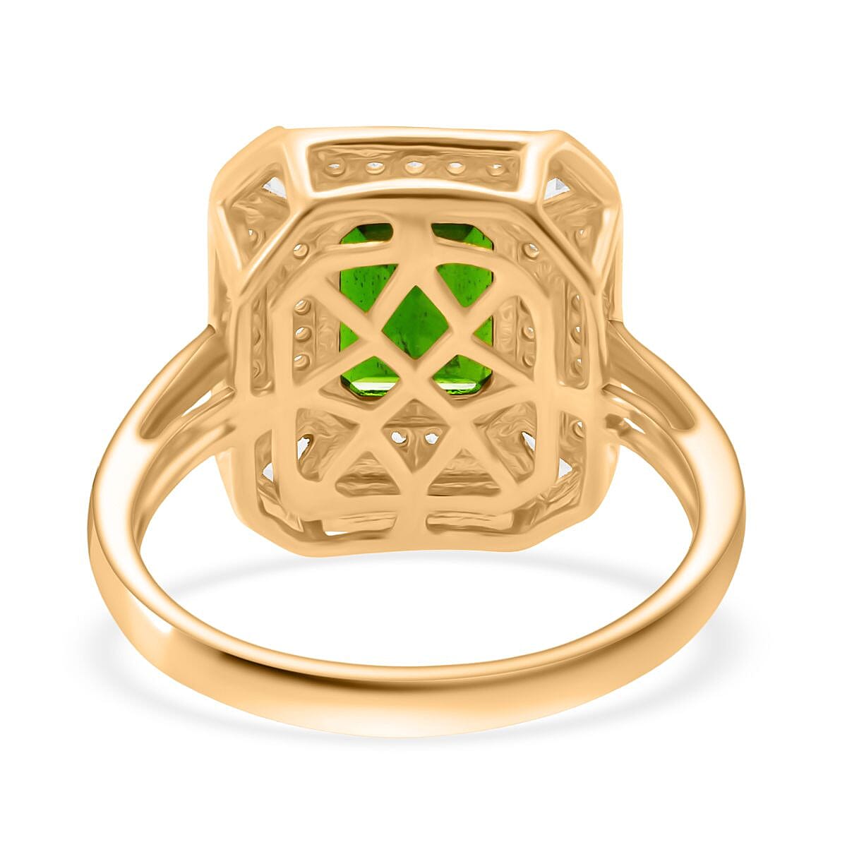 D'Joy Natural Chrome Diopside &amp; Natural Zircon Ring Sterling Silver 2.38 Ct. 7301586 4