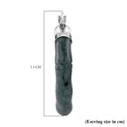 D'Joy Natural Type A Jadeite Beads Earring in Rhodium Overlay Sterling Silver 20.00 Ct.
