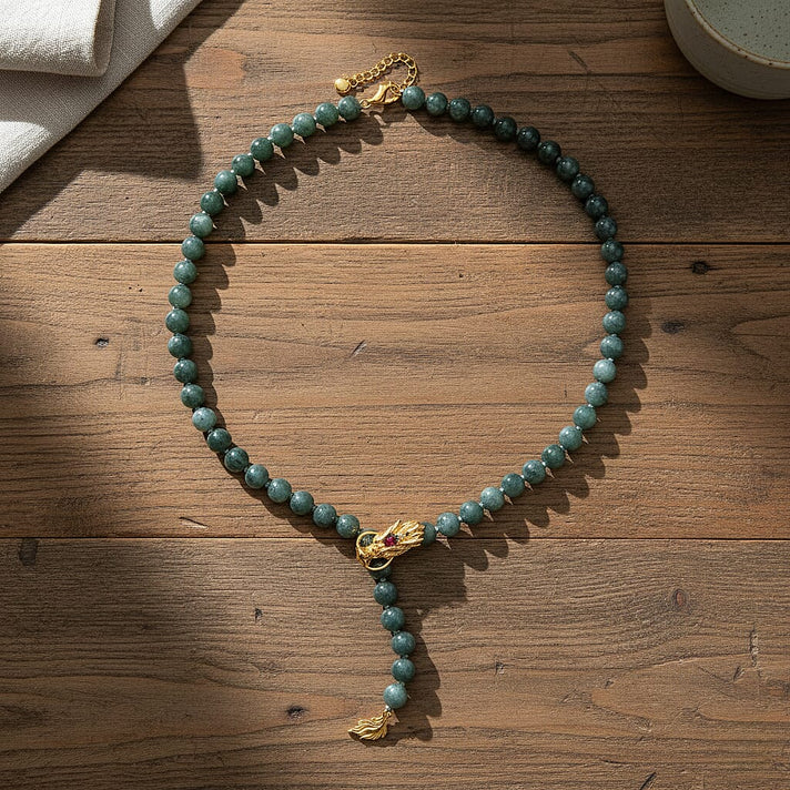 Designer Inspired - Natural Olmec Jadeite Jade Necklace (Size - 20-2 Ext.) with Lobster Clasp in Yellow Gold Plated Sterling Silver 280.60 Ct. 8311061 2