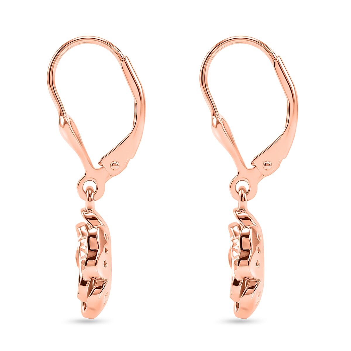 D'Joy Natural Pink Diamond Cluster Earring with Lever Back in 18K Vermeil Rose Gold Plated Sterling Silver 8484469 4