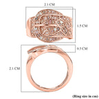 D'Joy Natural Pink Diamond Ring in 18K Vermeil Rose Gold Plated Sterling Silver 0.62ct