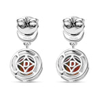 D'Joy Nebula Quartz Doublet Dangling Earring in Platinum Overlay Sterling Silver 3.34 Ct.