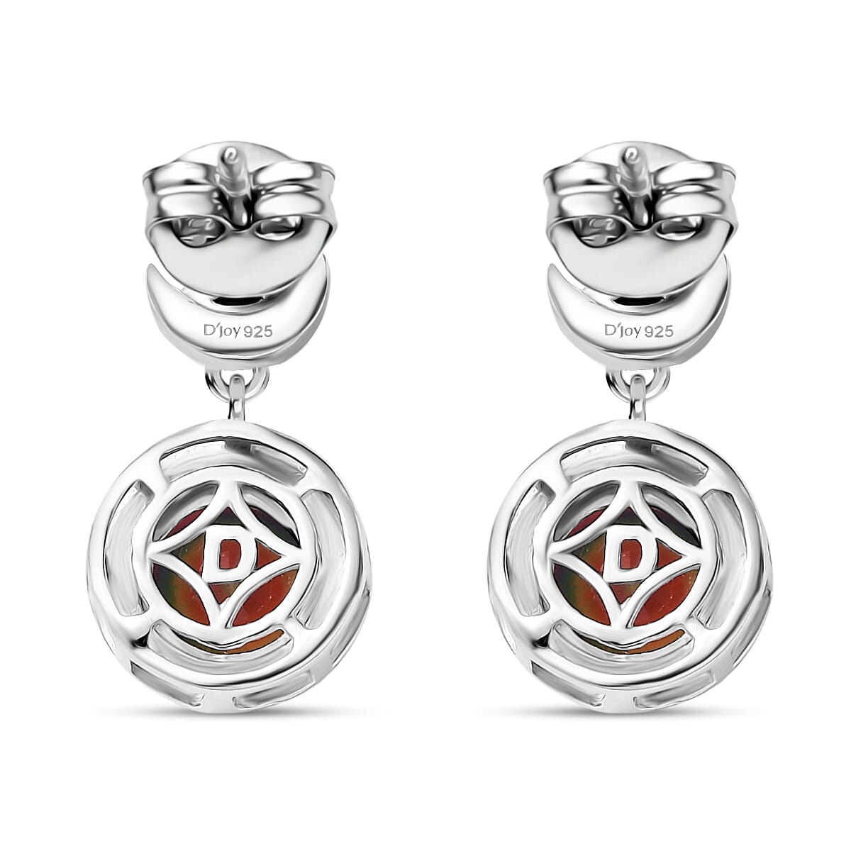 D'Joy Nebula Quartz Doublet Dangling Earring in Platinum Overlay Sterling Silver 3.34 Ct. 8369897 5