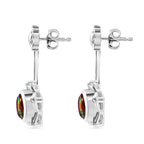 D'Joy Nebula Quartz Doublet Dangling Earring in Platinum Overlay Sterling Silver 3.34 Ct.