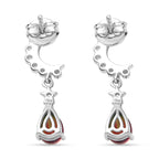 D'Joy Nebula Quartz Doublet & White Zircon Dangling Earring in Platinum Overlay Sterling Silver 2.19 Ct.