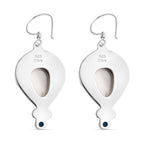 Princess Royal Bali Collection -  D'Joy Ox Bone & Sleeping Beauty Turquoise Earring with Hook Sterling Silver 12.12 Ct, Silver Wt. 16.35 Gms.