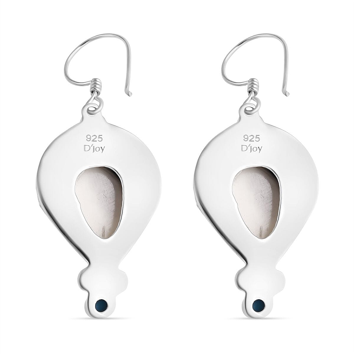 Princess - D'Joy Ox Bone &amp; Sleeping Beauty Turquoise Goddess Earring with Hook Sterling Silver 12.12 Ct, Silver Wt. 16.35 Gms. V32565616 3