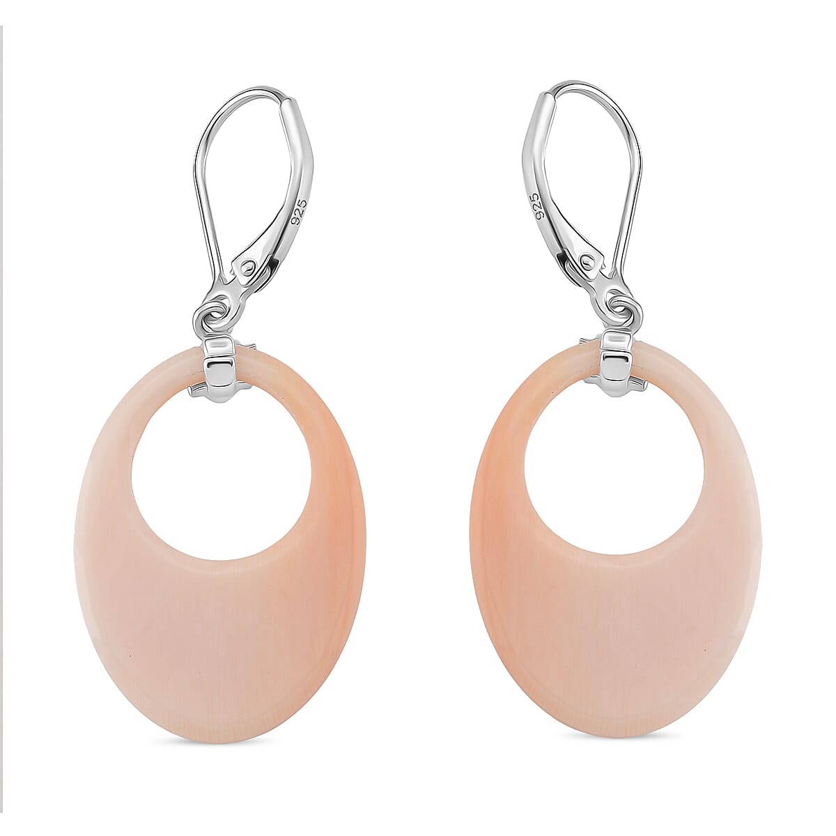 Queen Conch Shell Earring with Lever Back in Rhodium Overlay Sterling Silver 17.61 Ct. 8245102 4